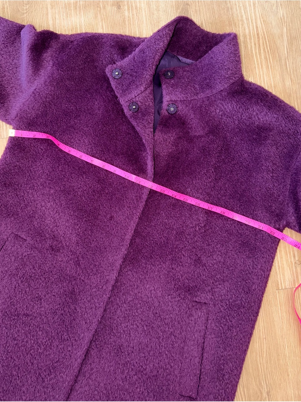 Eileen Fisher Sheared Suri Alpaca Stand Collar Coat, MSRP $698! - Picture 9 of 14